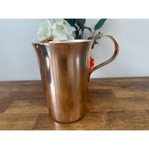Vintage Nasco Flamingo Copper Pitcher Italy Large Mid Century Barware Farmhouse